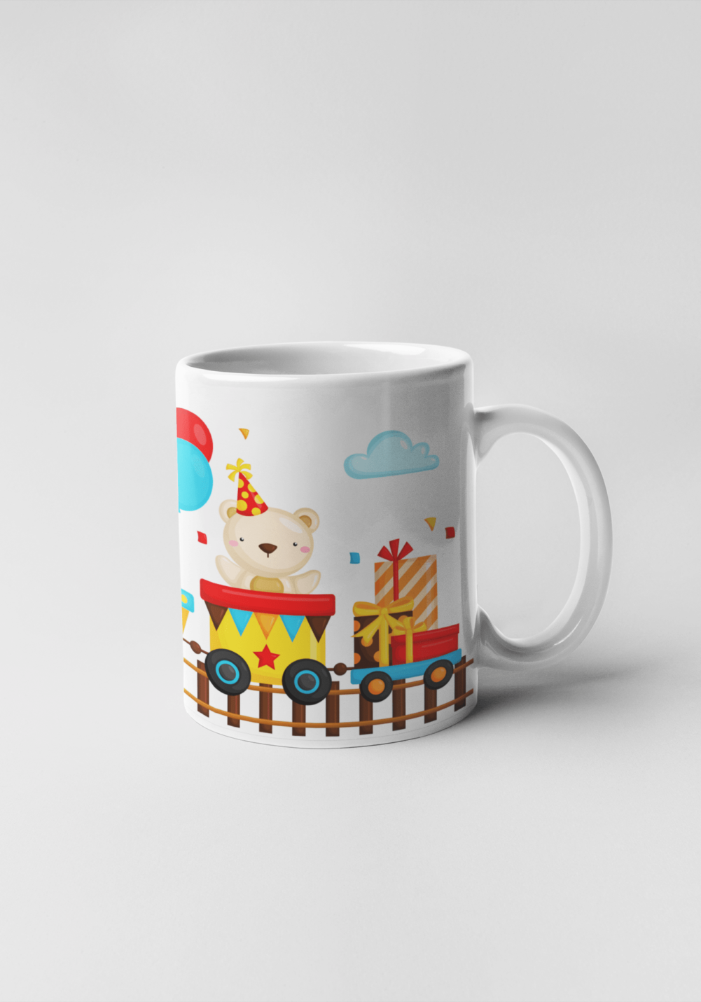 Train of Mr. Bear and Friends printed Coffee Mug