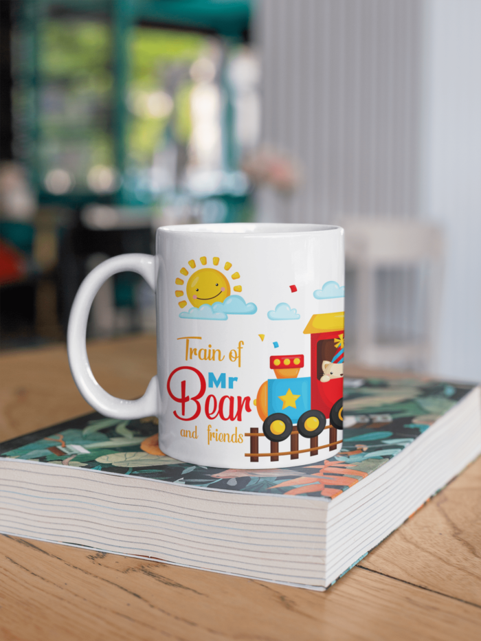 Train of Mr. Bear and Friends printed Coffee Mug