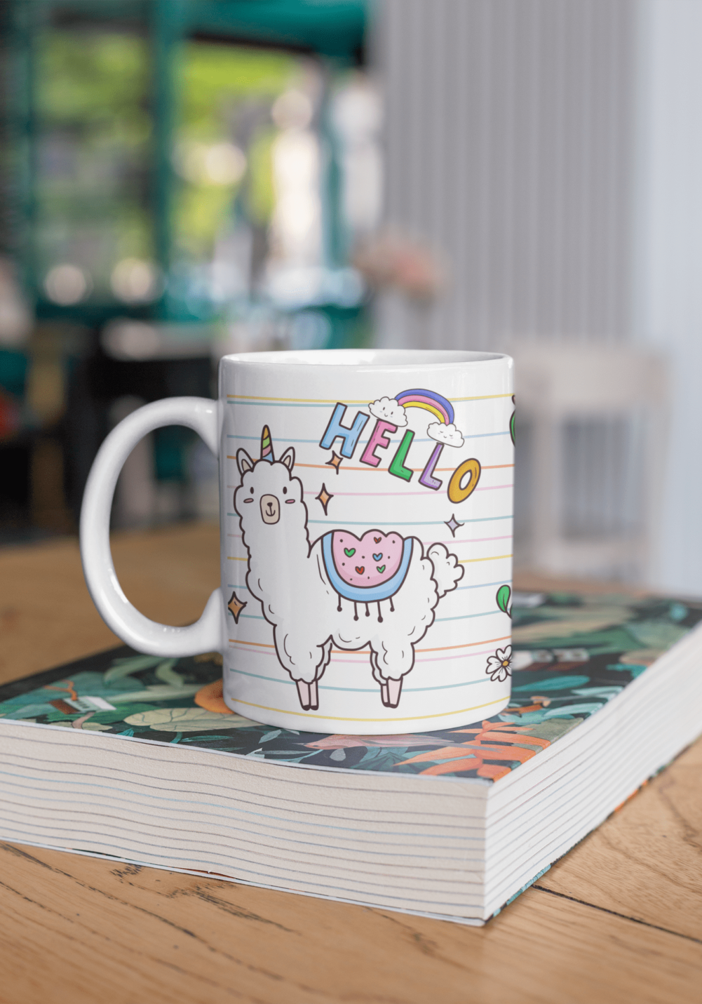 Hello Lama printed Coffee Mug