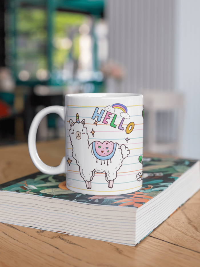 Hello Lama printed Coffee Mug