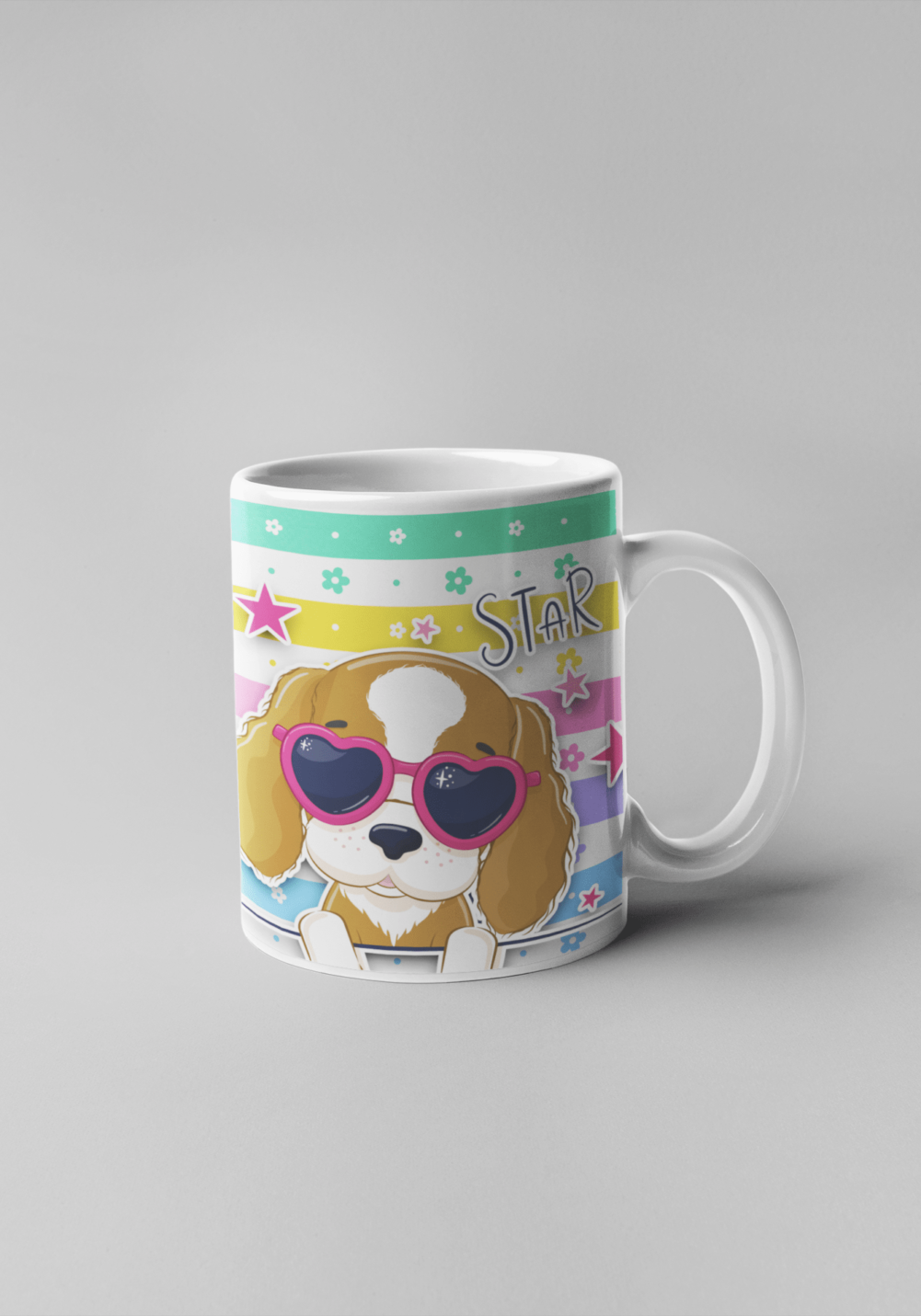 stars printed coffee mug