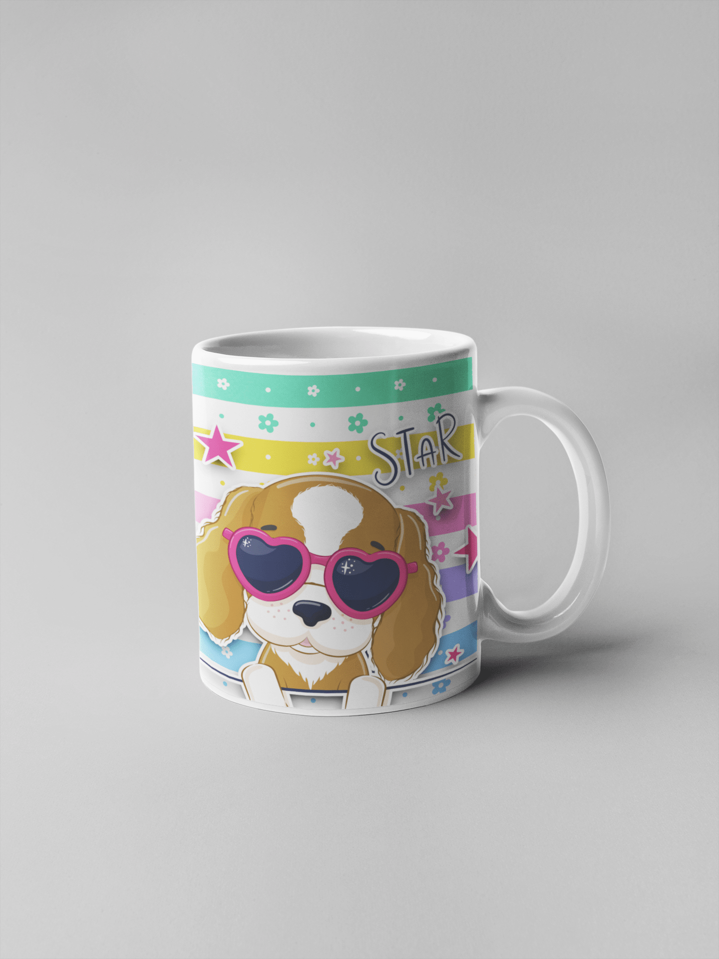 stars printed coffee mug