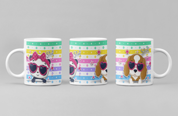 stars printed coffee mug