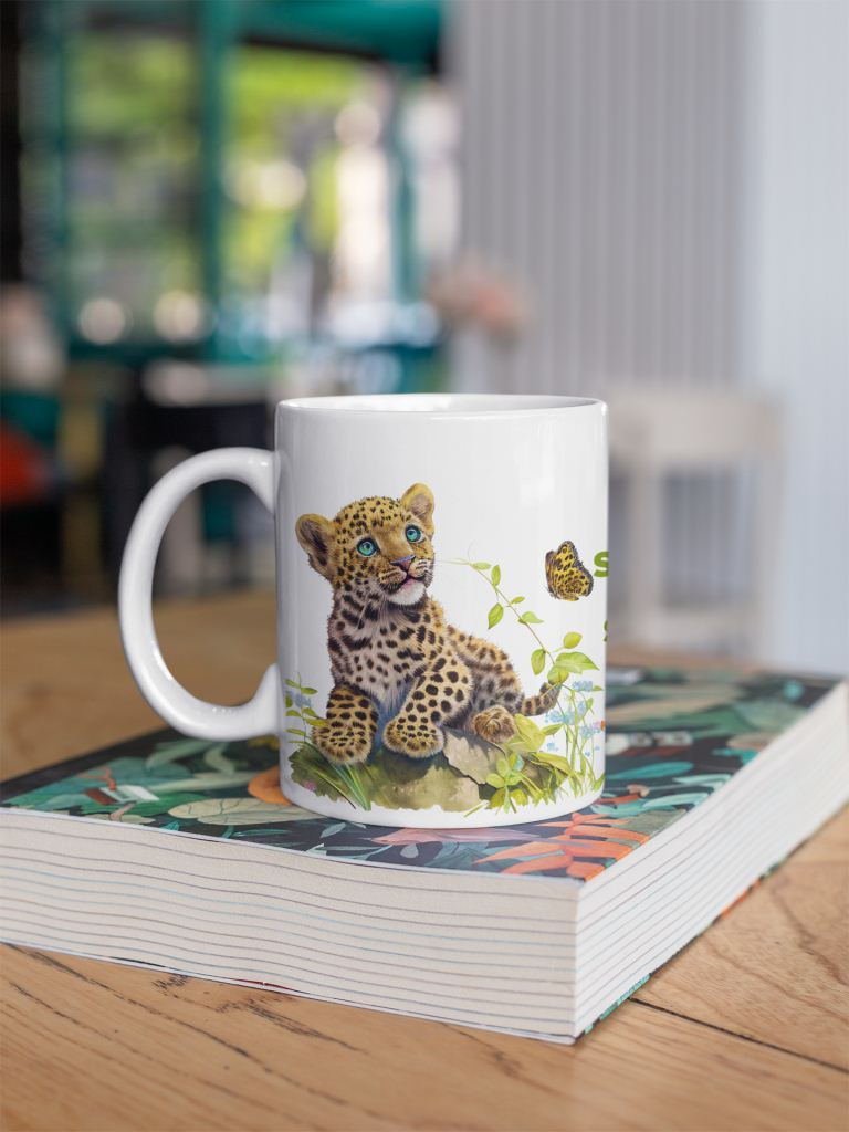 Braver Stronger Smarter Loved printed coffee mug