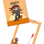 Orange Ninja Theme Return gift for kids