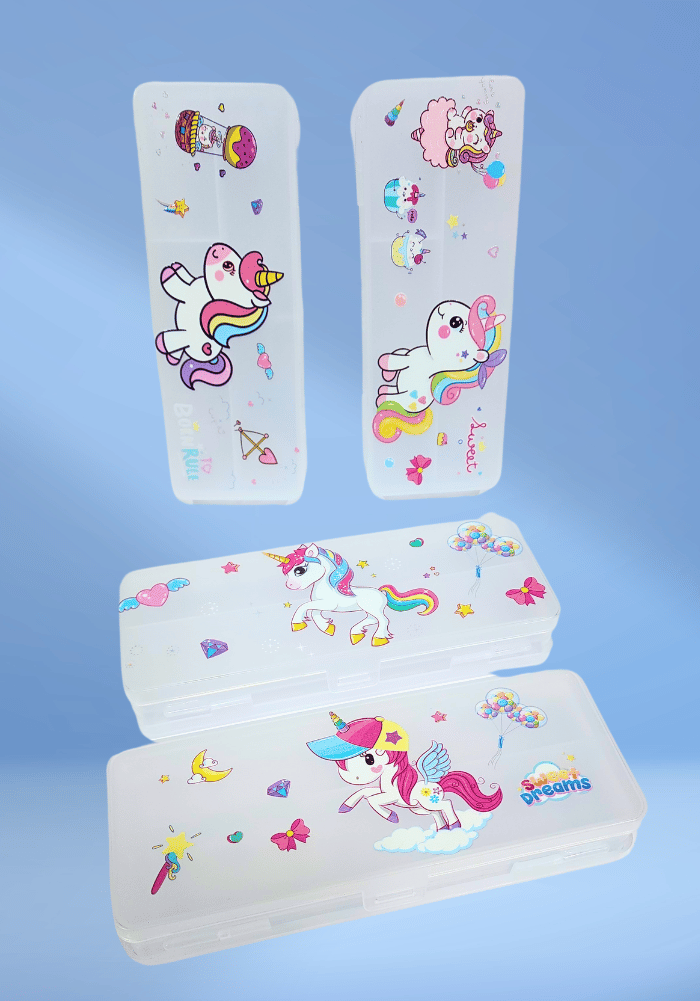 Unicorn theme pencil box