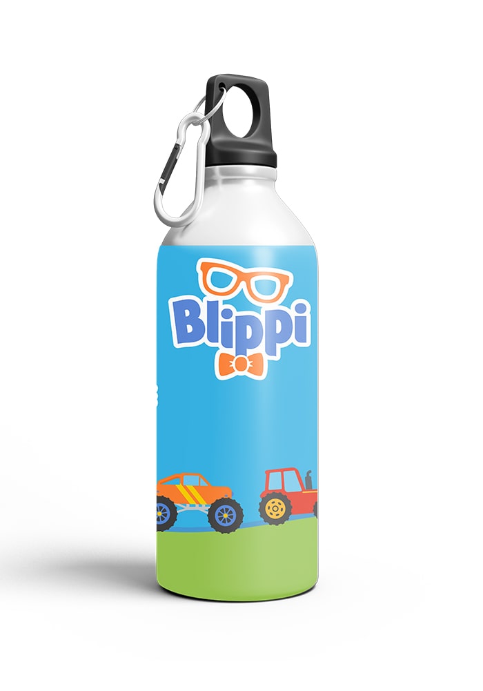 Blippi theme metal water bottles
