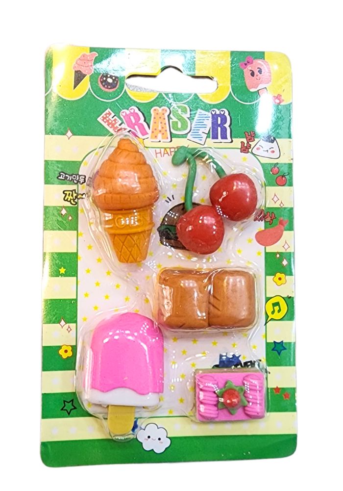 cute candy erasers set