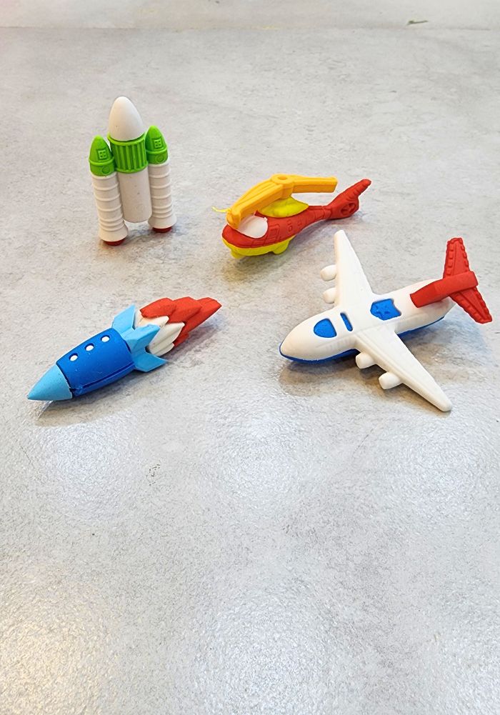 space theme eraser, galaxy helicopter