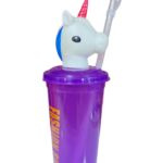Unicorn toy sipper with straw