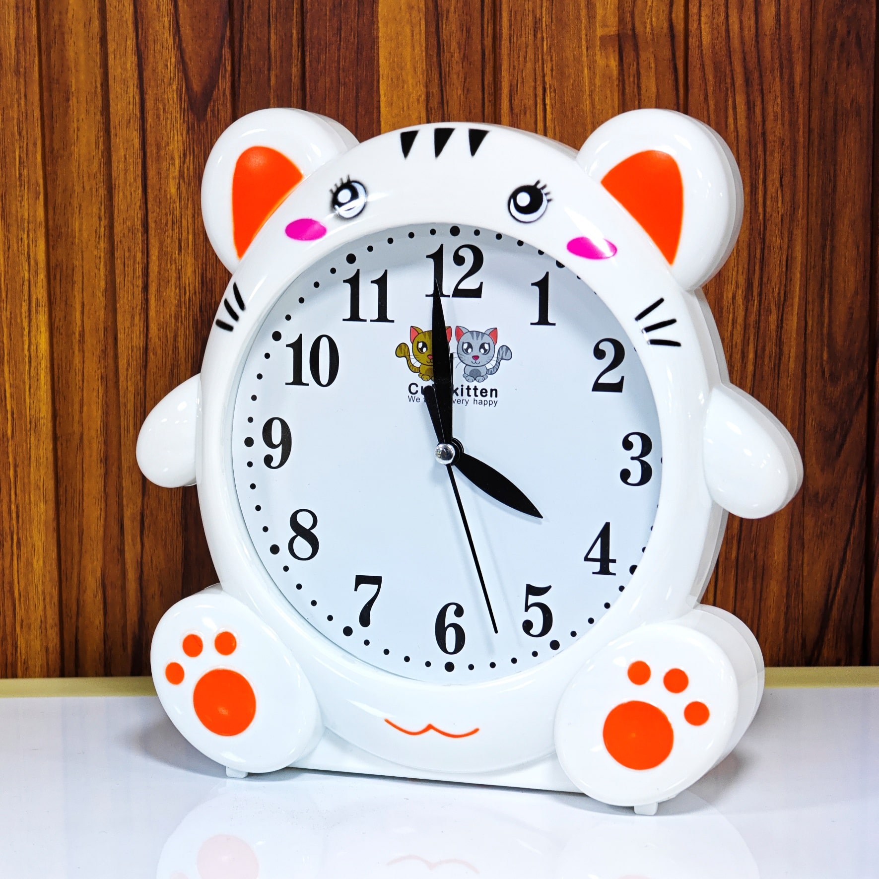 big size kitty shape Table alarm clock