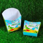 dinosaur theme french fries box