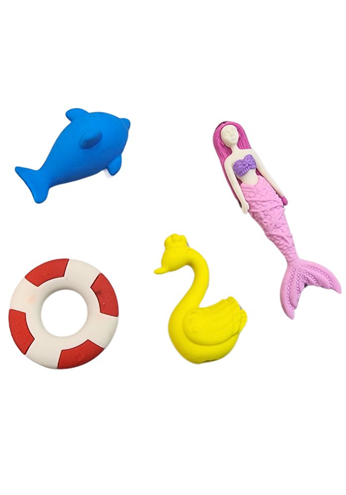 mermaid theme return gifts erasers