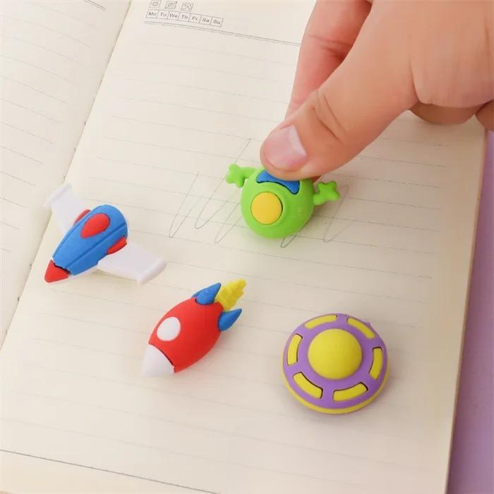 rocket space ship eraser