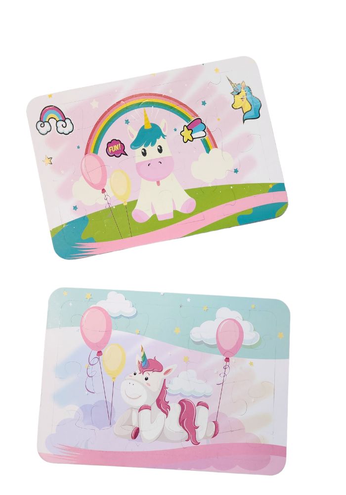 unicorn theme drawing book and puzzle