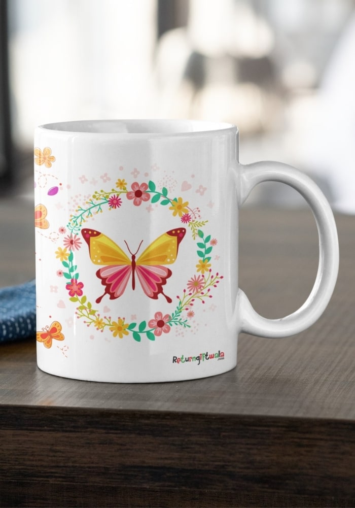 butterfly theme mug