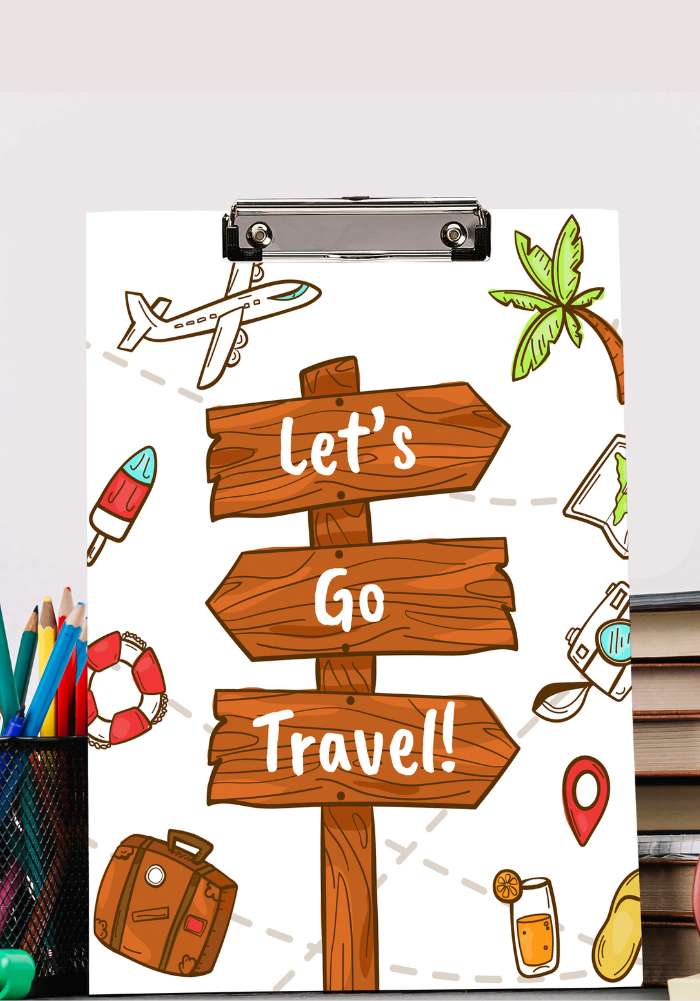 Writing Pad for Tour and Travels Company