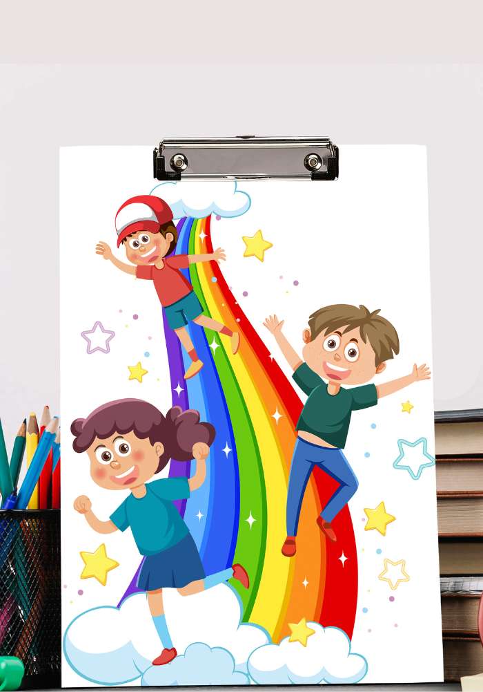 Rainbow theme return favor for kids 