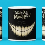 alice in the wonderland theme bone china coffee mug