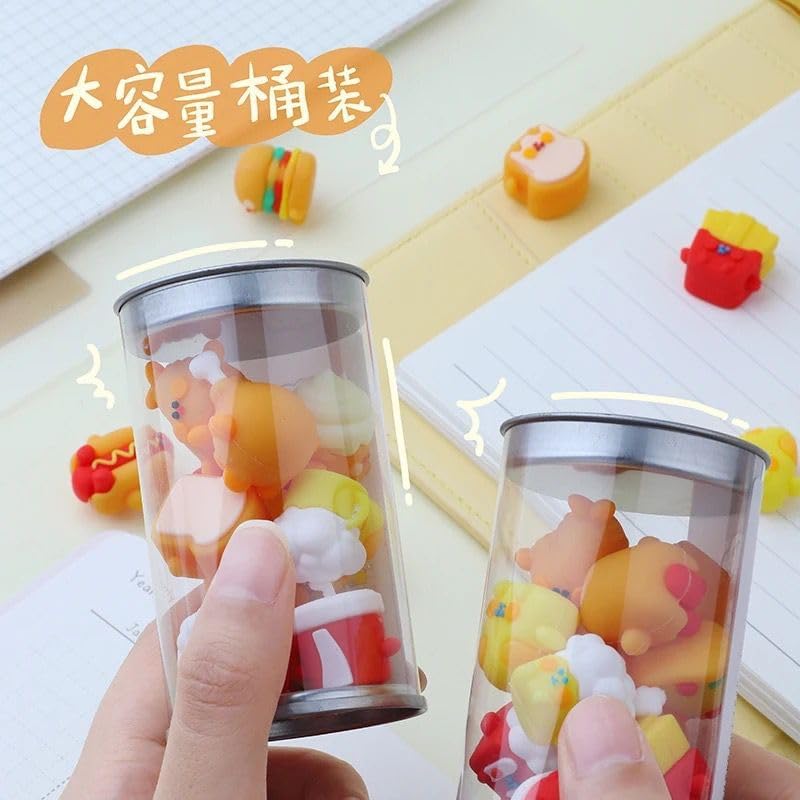 Cute Fast Food erasers in a box 