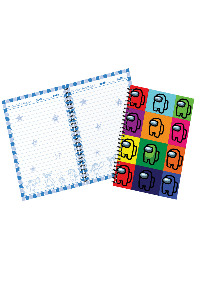 Among us theme Diary for party favors