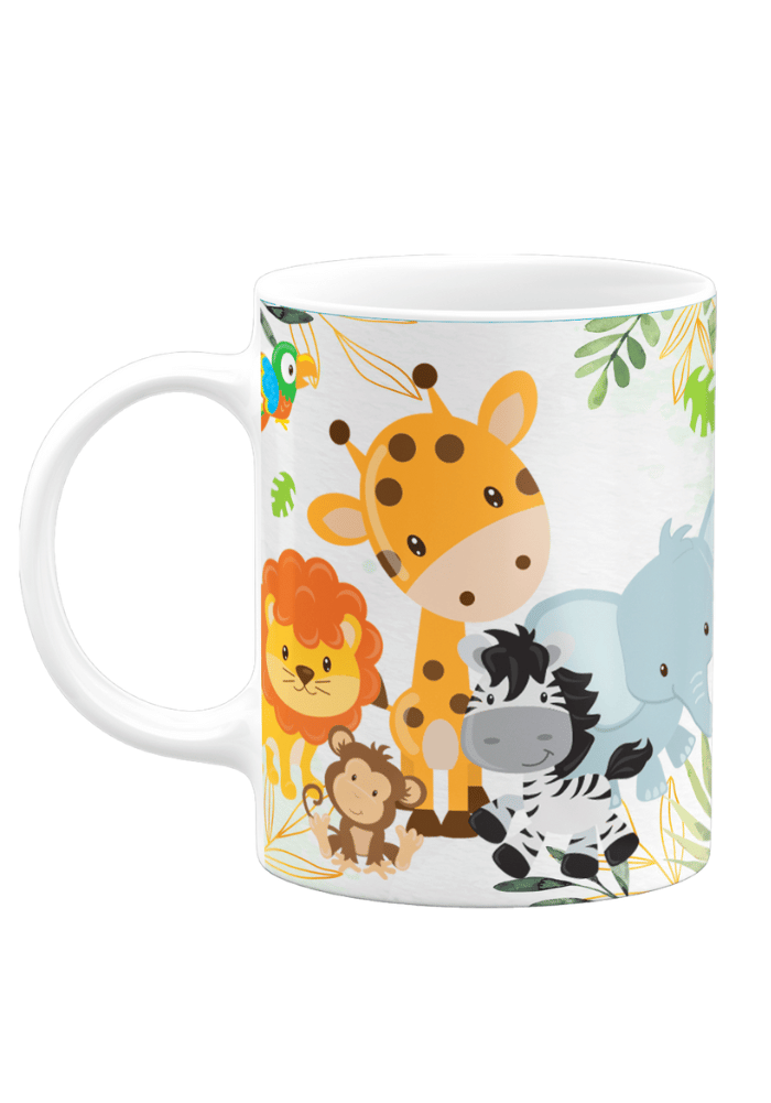 safari theme bone cina mug