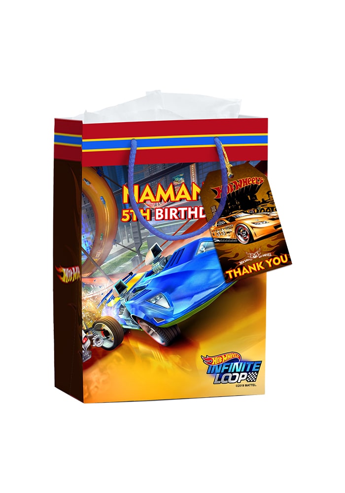 hot wheels theme paper bag for gift
