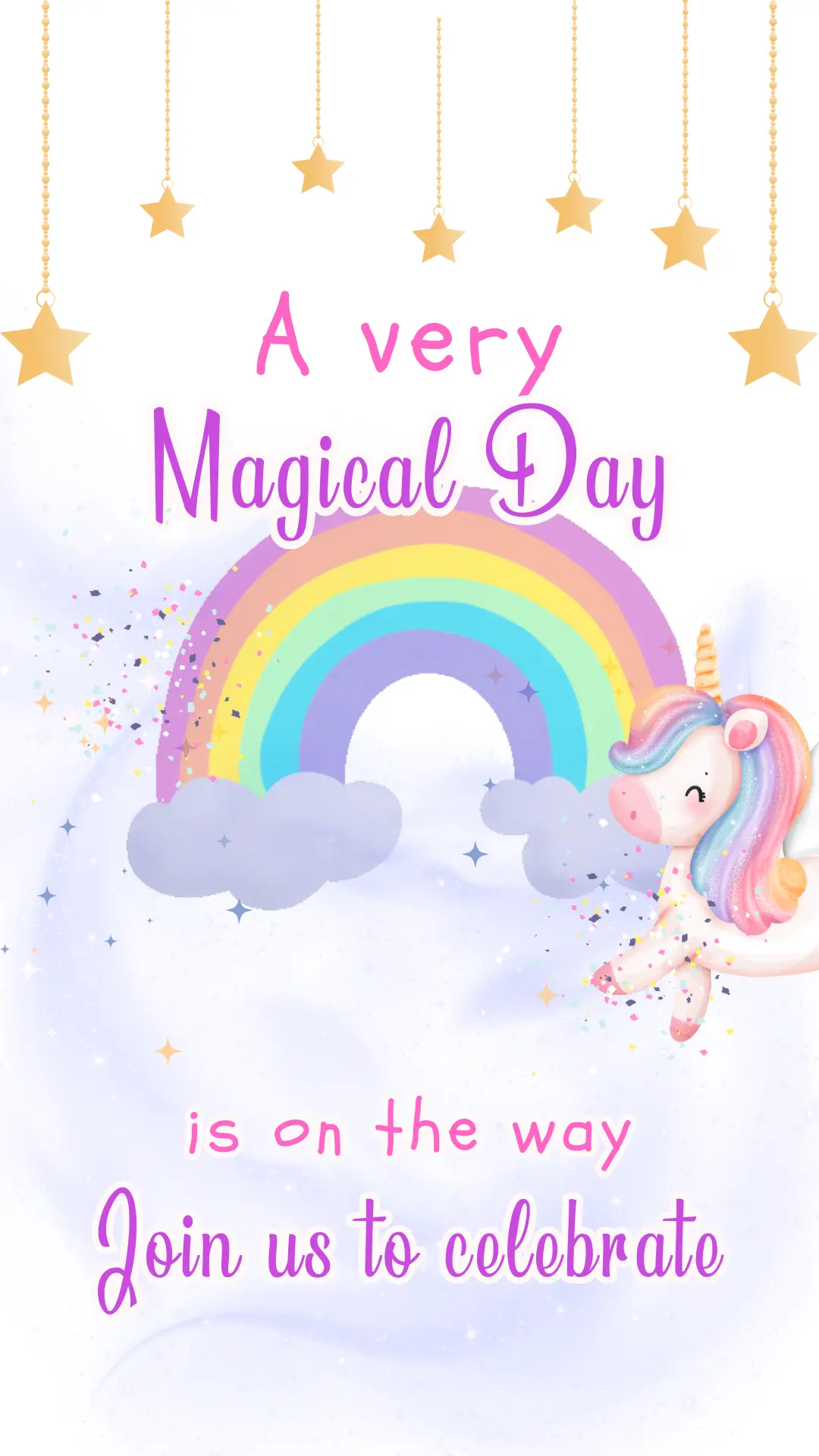 unicorn theme invitation video