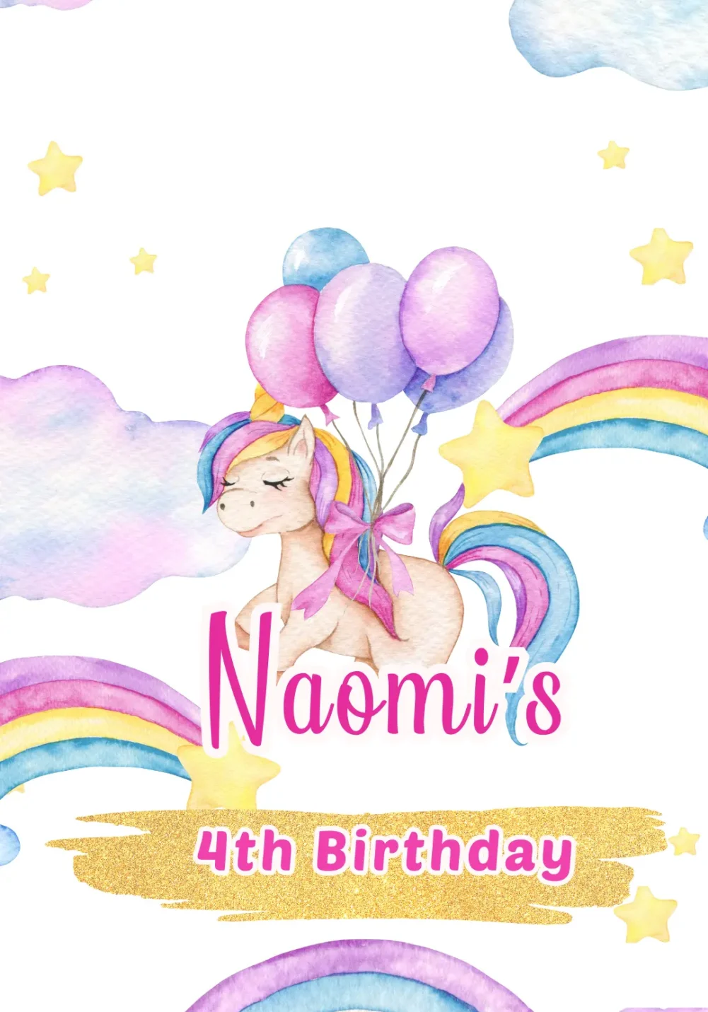 Downloadable Unicorn Theme Party Invitation Video