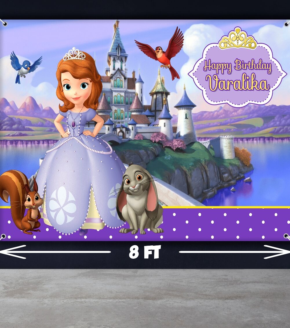 Sofia the First Disney Princess Back drop for Birthday Photo shoot