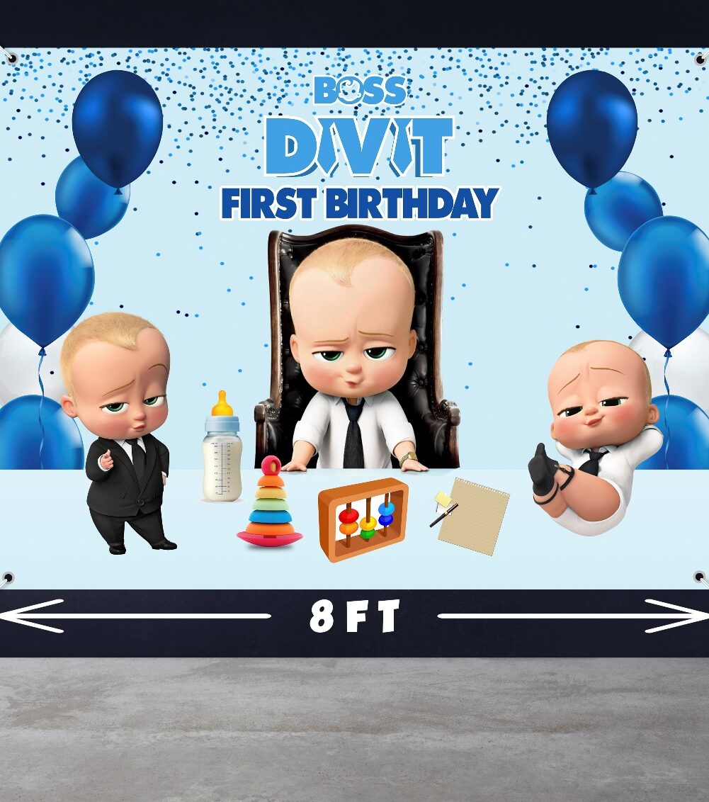 Boss Baby New Custom Design Back drop for Birthday Wall decoration