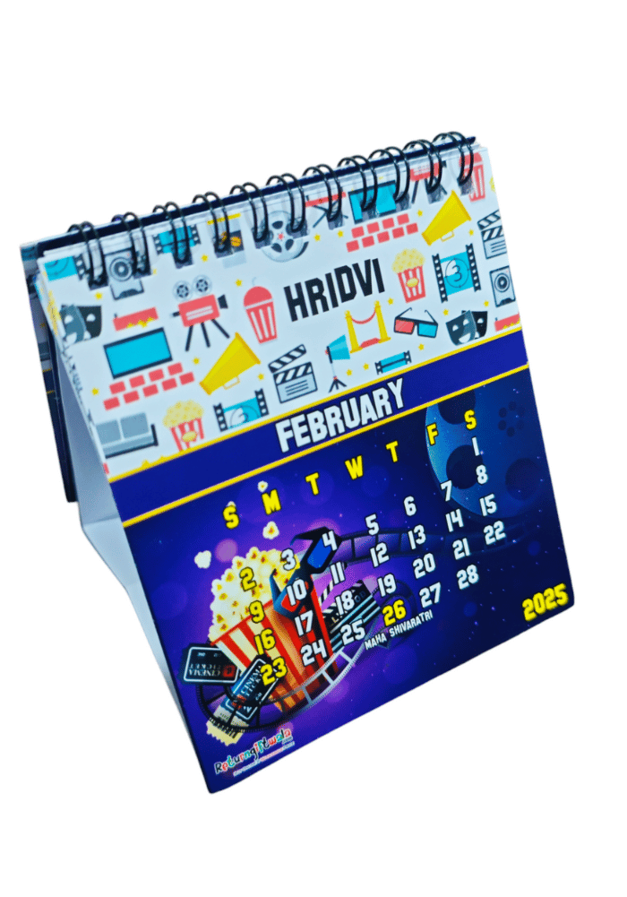 movie theme design calendar