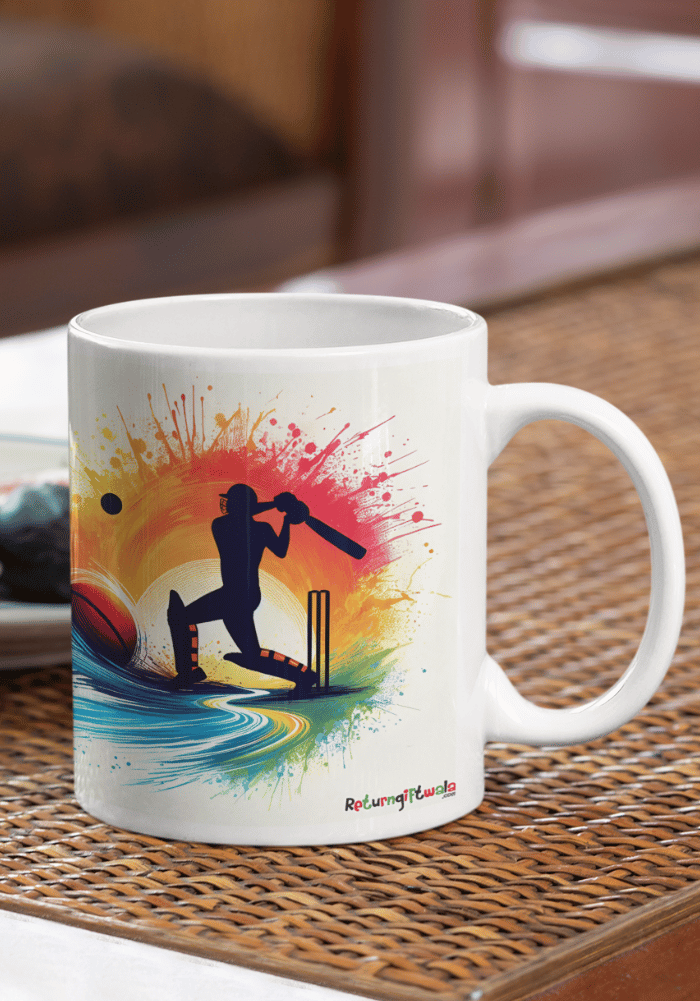 cricket theme printed coffee mug