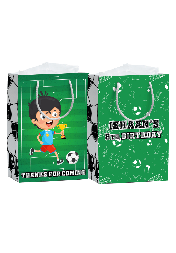 Football soccer theme Paper Bag for Birthday Return gifts for kids