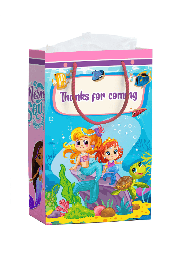 new mermaid theme under water paper bag for gifts