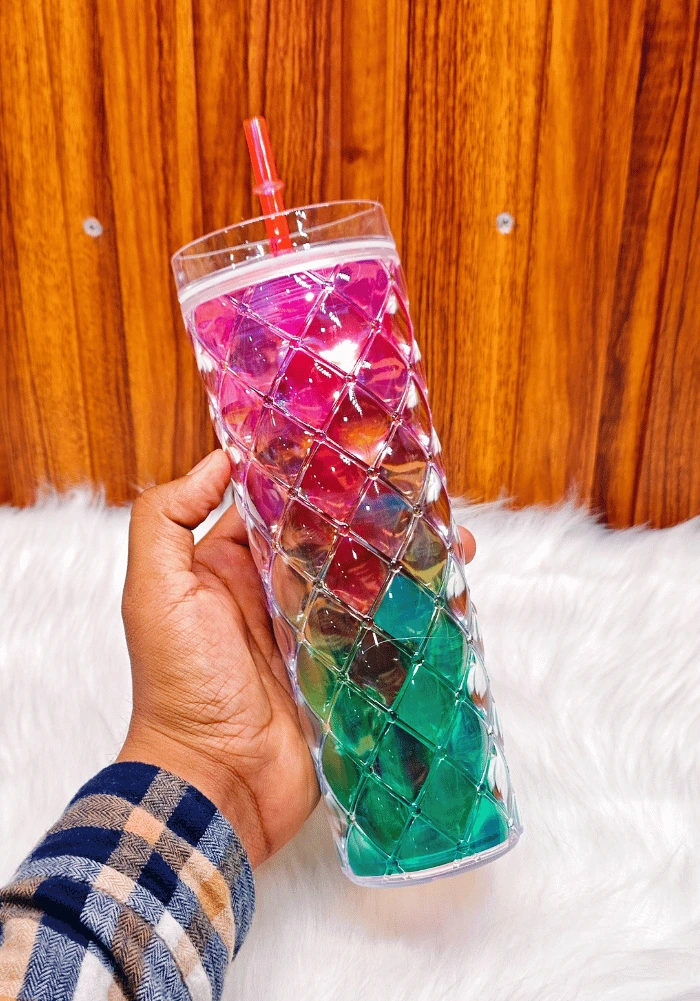 diamond cut beautiful 3D tumbler