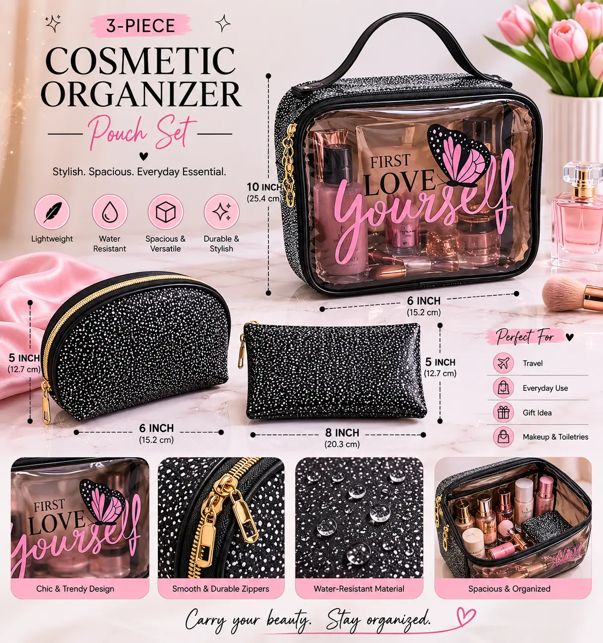 Cosmetic Make up organizer pouches for girls 1 Cosmetic Make up organizer pouches for girls